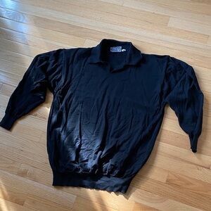 Versace Men's V-Neck Sweater in Black